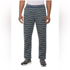 THE NORTH FACE Men’s Printed Gordon Lyons Warm Pants blue/yellow size small